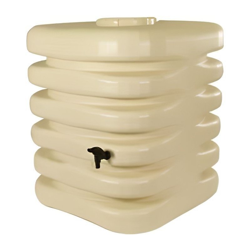 Récupérateur d'eau - BELLI - Cubique - 1000 L - Beige