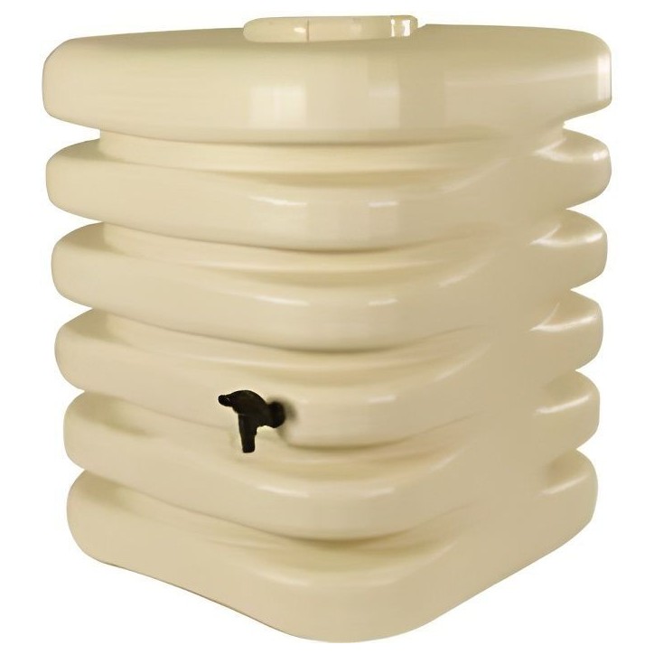 Récupérateur d'eau - BELLI - Cubique - 1000 L - Beige