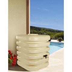 Récupérateur d'eau - BELLI - Cubique - 1000 L - Beige