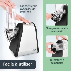 Râpe électrique - ADE - KITCHEN GADGETS - 4 types de Râpes - Acier