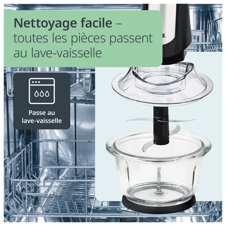 Hachoir Multi électrique - ADE - KITCHEN GADGETS - 2 vitesses - 1,2 L - Noir / Inox Hachoir Multi électrique - ADE - KITCHEN GADGETS - 2 vitesses - 1,2 L - Noir / Inox
