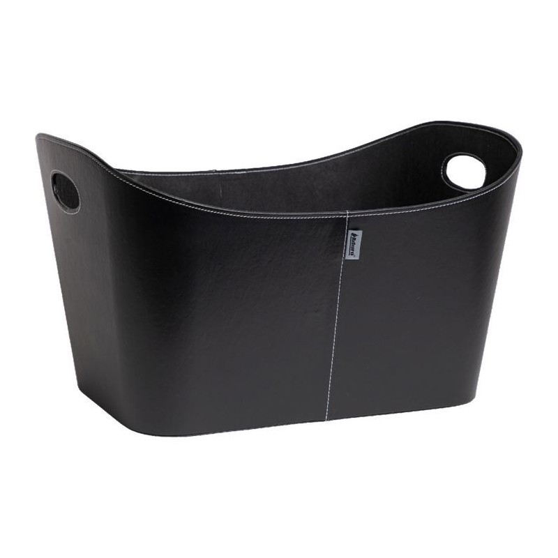 Panier a bûches - ADURO - 55 x 45 x 30 cm - Imitation cuir - Equipé