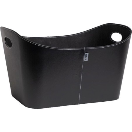 Panier a bûches - ADURO - 55 x 45 x 30 cm - Imitation cuir - Equipé
