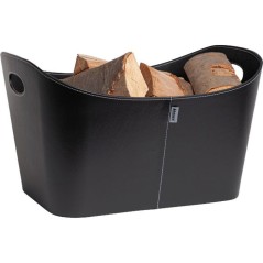 Panier a bûches - ADURO - 55 x 45 x 30 cm - Imitation cuir - Equipé de poignées