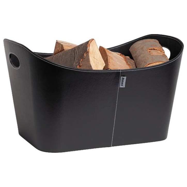 Panier a bûches - ADURO - 55 x 45 x 30 cm - Imitation cuir - Equipé de poignées Panier a bûches - ADURO - 55 x 45 x 30 cm - Imitation cuir - Equipé de poignées