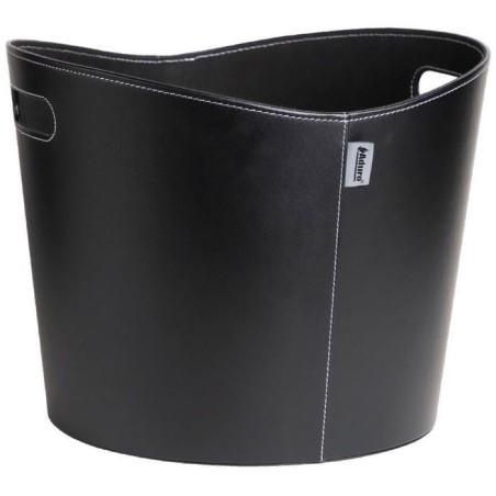 Panier a bois - ADURO - Proline - Ø 39 x 31 cm - Simili cuir noir ave