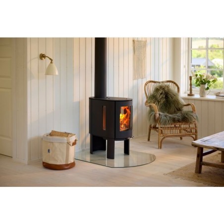 Poele a bois - ADURO - Aduro 23 - 9 Kw - Vitre frontale incurvée et vitres latérales - Option de cuisson - Régule de l'arriv