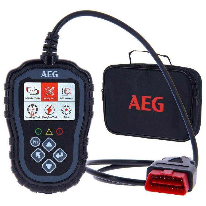 Outil de diagnostic - AEG - OBD2 Evol 2 - Test démarrage - État circuit de charge - Lecture codes défauts Outil de diagnostic - AEG - OBD2 Evol 2 - Test démarrage - État circuit de charge - Lecture codes défauts