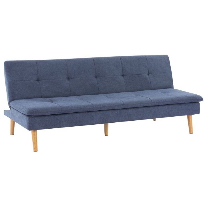Canapé convertible - 3 places - AGATHE - Tissu Bleu Chambray - 180 x 74 x 72 cm Canapé convertible - 3 places - AGATHE - Tissu Bleu Chambray - 180 x 74 x 72 cm