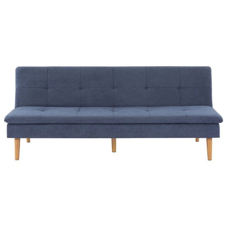 Canapé convertible - 3 places - AGATHE - Tissu Bleu Chambray - 180 x 74 x 72 cm Canapé convertible - 3 places - AGATHE - Tissu Bleu Chambray - 180 x 74 x 72 cm