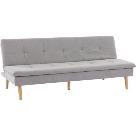 Canapé convertible - 3 places - AGATHE - Tissu Gris Greige - 180 x 74