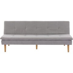 Canapé convertible - 3 places - AGATHE - Tissu Gris Greige - 180 x 74