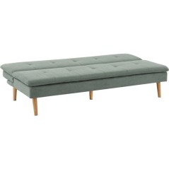 Canapé convertible - 3 places - AGATHE - Tissu Vert feutré - 180 x 7