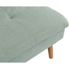 Canapé convertible - 3 places - AGATHE - Tissu Vert feutré - 180 x 7