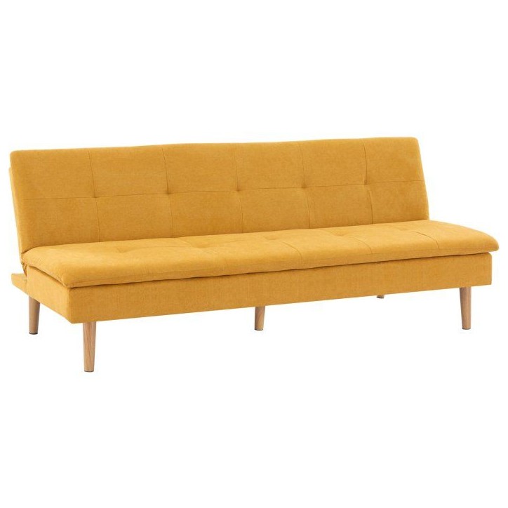 Canapé convertible - 3 places - AGATHE - Tissu Moutarde - 180 x 74 x 72 cm Canapé convertible - 3 places - AGATHE - Tissu Moutarde - 180 x 74 x 72 cm