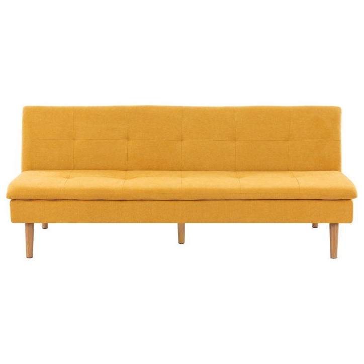 Canapé convertible - 3 places - AGATHE - Tissu Moutarde - 180 x 74 x 72 cm Canapé convertible - 3 places - AGATHE - Tissu Moutarde - 180 x 74 x 72 cm
