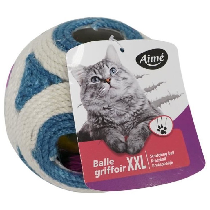 Griffoir XXL - AIMÉ - Boule Bleue + 1 Balle 11.5cm Griffoir XXL - AIMÉ - Boule Bleue + 1 Balle 11.5cm