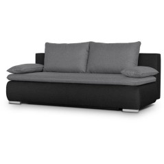Canapé convertible - 3 places - ALAN - Tissu Gris clair / Anthracite