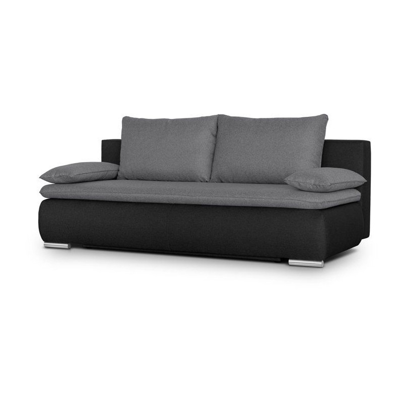 Canapé convertible - 3 places - ALAN - Tissu Gris clair / Anthracite