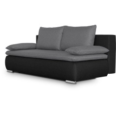Canapé convertible - 3 places - ALAN - Tissu Gris clair / Anthracite