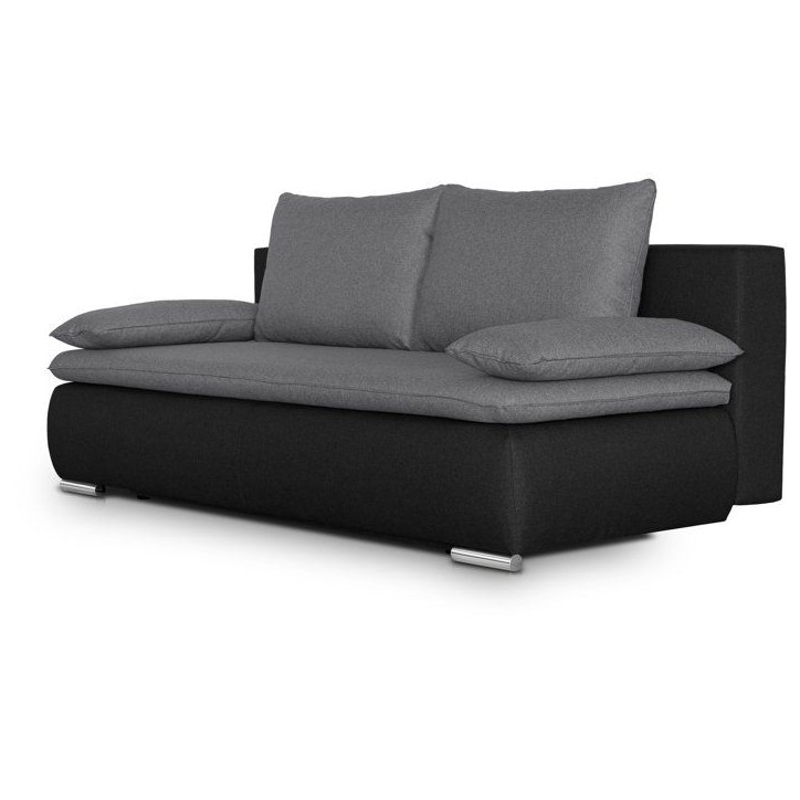 Canapé convertible - 3 places - ALAN - Tissu Gris clair / Anthracite - Coffre - 203 x 89 x 99 cm Canapé convertible - 3 places - ALAN - Tissu Gris clair / Anthracite - Coffre - 203 x 89 x 99 cm