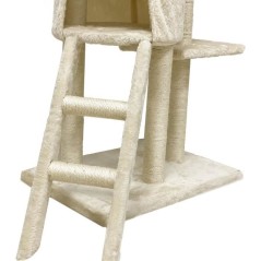 JIPSY Arbre a chat beige 79 x 34 x 138 cm - 3 plateformes, 1 perchoir,
