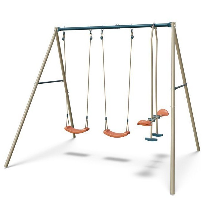Portique balançoire métal enfant - 3 agres - AVA - ALEO BY TRIGANO Portique balançoire métal enfant - 3 agres - AVA - ALEO BY TRIGANO