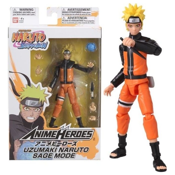 Figurine Naruto Mode Hermite - BANDAI Anime Heroes - 17 cm - 16 points d'articulation