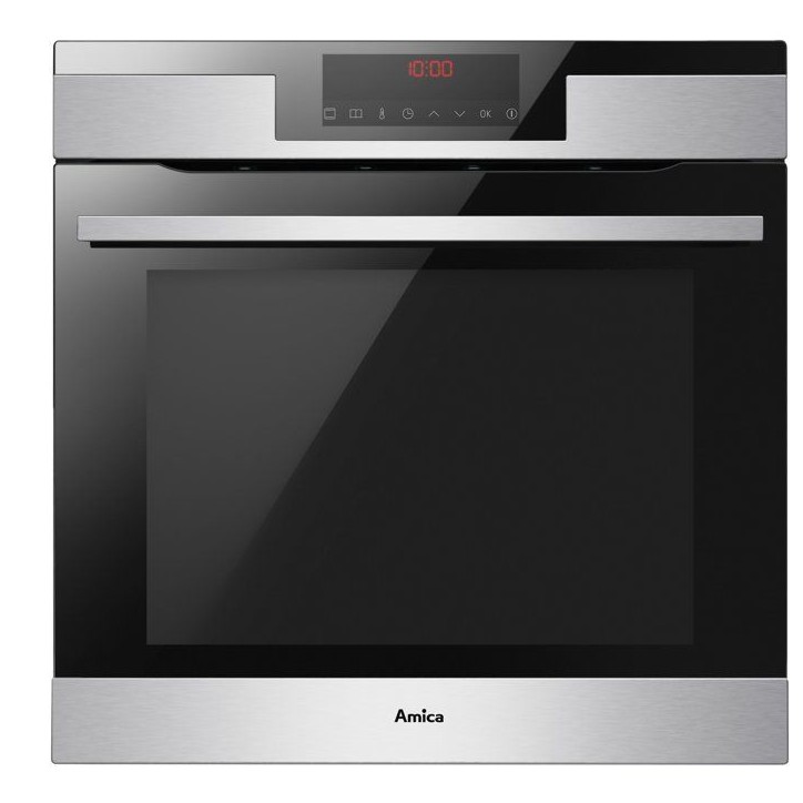 Four encastrable - Pyrolyse + Hydro clean - AMICA - ED57521OPX - Inox - Porte froide - 77 L - 59,5 x 59,5 x 59,5 cm Four encastrable - Pyrolyse + Hydro clean - AMICA - ED57521OPX - Inox - Porte froide - 77 L - 59,5 x 59,5 x 59,5 cm