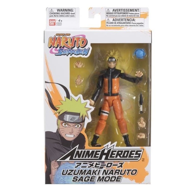 Figurine Naruto Mode Hermite - BANDAI Anime Heroes - 17 cm - 16 points d'articulation