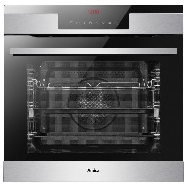 Four encastrable - Pyrolyse + Hydro clean - AMICA - ED57521OPX - Inox - Porte froide - 77 L - 59,5 x 59,5 x 59,5 cm Four encastrable - Pyrolyse + Hydro clean - AMICA - ED57521OPX - Inox - Porte froide - 77 L - 59,5 x 59,5 x 59,5 cm