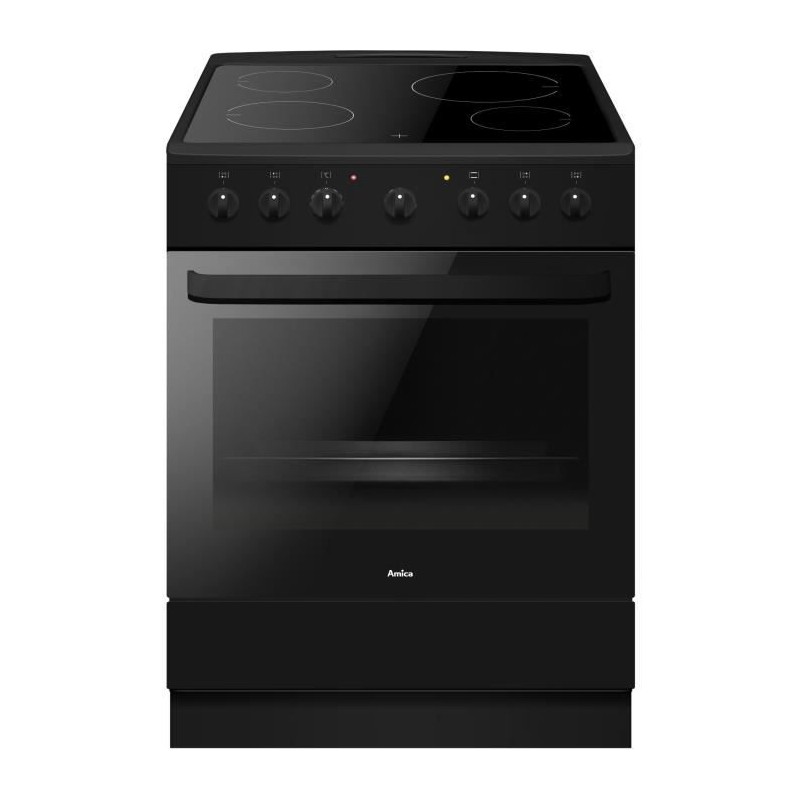 Cuisiniere vitrocéramique - AMICA - ACV6003RN - 4 feux - 1500 W - 60