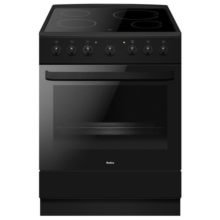 Cuisiniere vitrocéramique - AMICA - ACV6003RN - 4 feux - 1500 W - 60 cm - Noir Cuisiniere vitrocéramique - AMICA - ACV6003RN - 4 feux - 1500 W - 60 cm - Noir