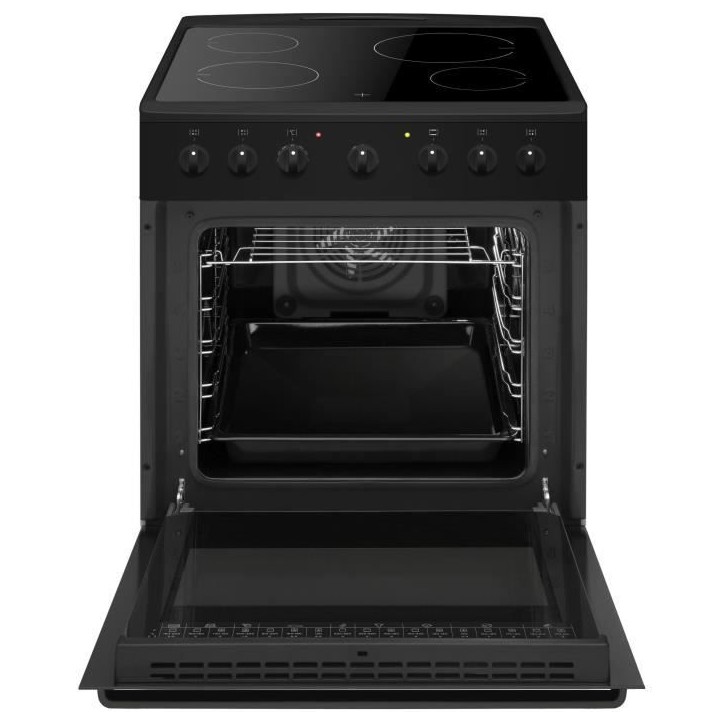 Cuisiniere vitrocéramique - AMICA - ACV6003RN - 4 feux - 1500 W - 60 cm - Noir Cuisiniere vitrocéramique - AMICA - ACV6003RN - 4 feux - 1500 W - 60 cm - Noir
