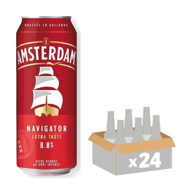 Biere Amsterdam Navigator Extra taste - Canettes 24 x 50 cl - 8°