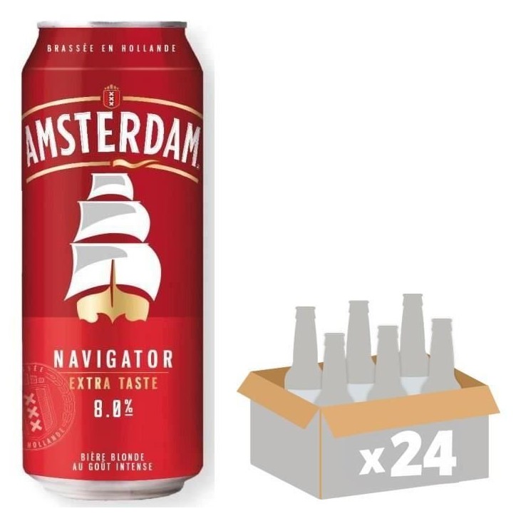 Biere Amsterdam Navigator Extra taste - Canettes 24 x 50 cl - 8°