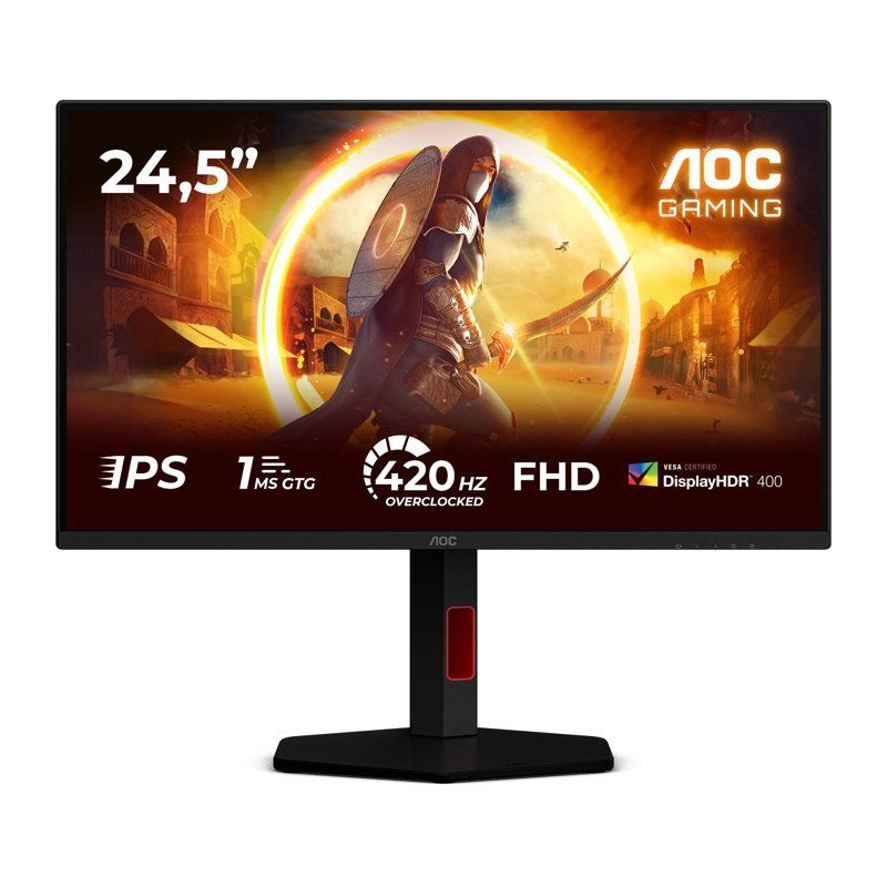 Ecran PC Gamer - AOC - 24,5'' - FHD - 420Hz (OC, 400Hz native) - Dalle