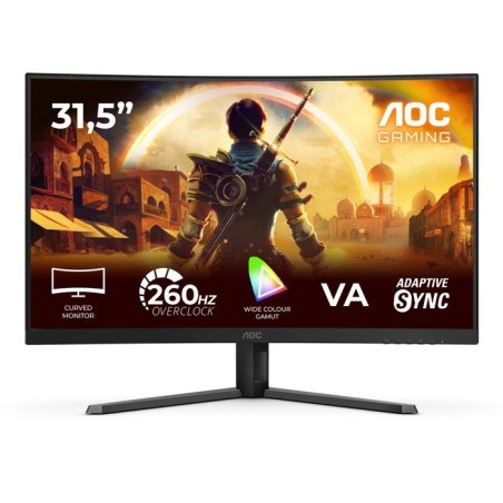 Ecran PC incurvé Gamer - AOC - 32'' - FHD - 260Hz OC (240Hz natif) -