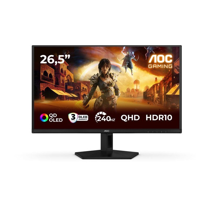 Ecran PC Gamer - AOC - 27'' - QHD - 240Hz - Dalle QD-OLED - 0,03ms - Q