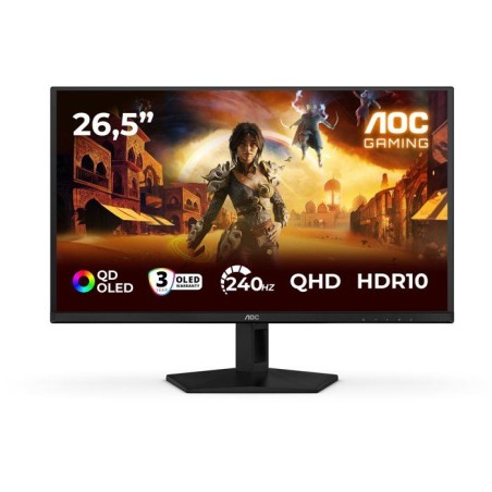 Ecran PC Gamer - AOC - 27'' - QHD - 240Hz - Dalle QD-OLED - 0,03ms - Q