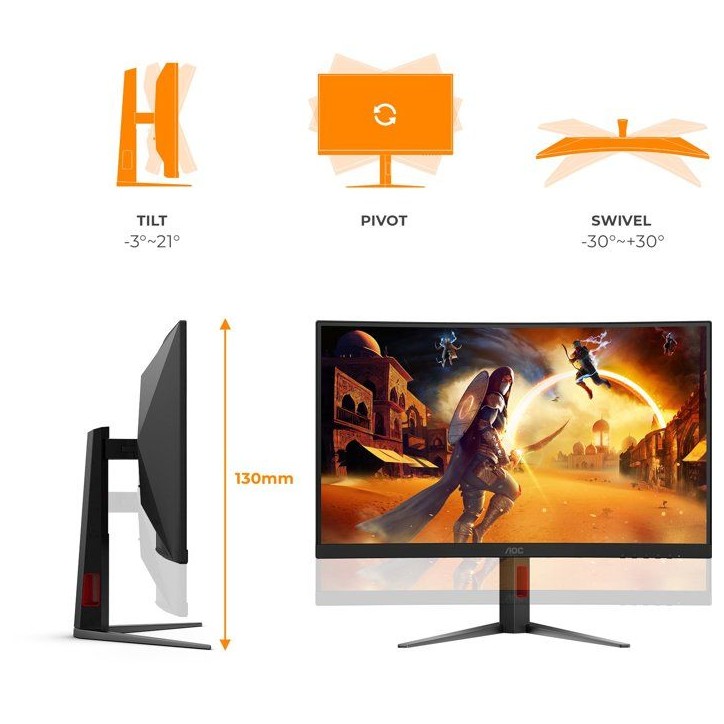 Écran PC incurvé – AOC – 27 Full HD – 260Hz – Fast VA – 0,3 ms – C27G4Z2 Écran PC incurvé – AOC – 27 Full HD – 260Hz – Fast VA – 0,3 ms – C27G4Z2