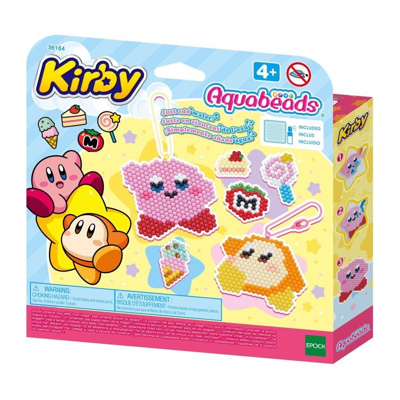 Le kit porte-clés - AQUABEADS - Kirby - Perles différentes couleurs