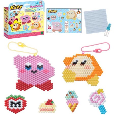 Le kit porte-clés - AQUABEADS - Kirby - Perles différentes couleurs - Des 4 ans