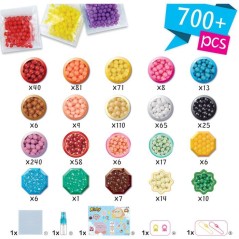 Le kit porte-clés - AQUABEADS - Kirby - Perles différentes couleurs