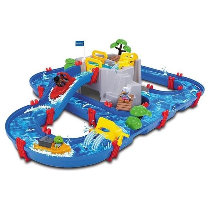 Smoby - Circuit de jeu d'eau AquaPlay - Mountain Lake - 2 bâteaux + 3 figurines animaux - Fabriqué en Allemagne - Dés 3ans Smoby - Circuit de jeu d'eau AquaPlay - Mountain Lake - 2 bâteaux + 3 figurines animaux - Fabriqué en Allemagne - Dés 3ans