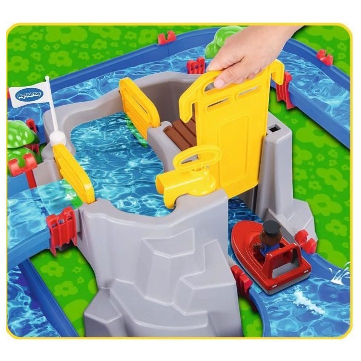 Smoby - Circuit de jeu d'eau AquaPlay - Mountain Lake - 2 bâteaux + 3 figurines animaux - Fabriqué en Allemagne - Dés 3ans Smoby - Circuit de jeu d'eau AquaPlay - Mountain Lake - 2 bâteaux + 3 figurines animaux - Fabriqué en Allemagne - Dés 3ans