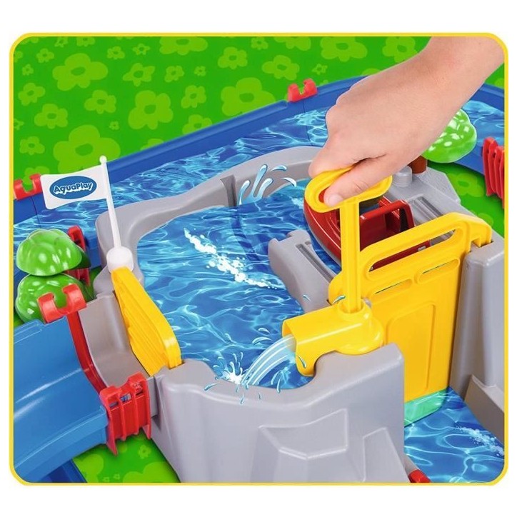 Smoby - Circuit de jeu d'eau AquaPlay - Mountain Lake - 2 bâteaux + 3 figurines animaux - Fabriqué en Allemagne - Dés 3ans Smoby - Circuit de jeu d'eau AquaPlay - Mountain Lake - 2 bâteaux + 3 figurines animaux - Fabriqué en Allemagne - Dés 3ans