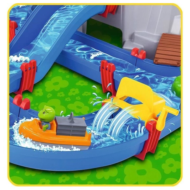 Smoby - Circuit de jeu d'eau AquaPlay - Mountain Lake - 2 bâteaux + 3 figurines animaux - Fabriqué en Allemagne - Dés 3ans Smoby - Circuit de jeu d'eau AquaPlay - Mountain Lake - 2 bâteaux + 3 figurines animaux - Fabriqué en Allemagne - Dés 3ans