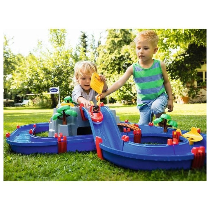Smoby - Circuit de jeu d'eau AquaPlay - Mountain Lake - 2 bâteaux + 3 figurines animaux - Fabriqué en Allemagne - Dés 3ans Smoby - Circuit de jeu d'eau AquaPlay - Mountain Lake - 2 bâteaux + 3 figurines animaux - Fabriqué en Allemagne - Dés 3ans