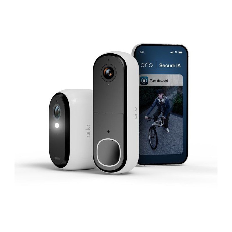 Caméra de surveillance - Arlo - Essential 3 1 caméra 2K + 1 sonnette